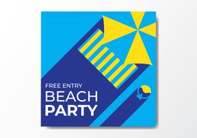 Beach Party Poster sjabloon vector