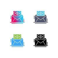 mail munt vector icoon