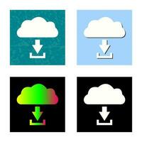 uniek downloaden van wolk vector icoon