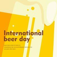 vector illustratie sociaal media post sjabloon voor Internationale bier dag