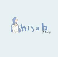 een uniek logo voor een hijab winkel en aanbidden gereedschap voor moslims, vector