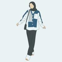 vector hijab mode gewoontjes stijl