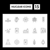 reeks van nucleair energie pictogrammen vector