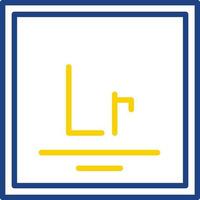 lawrencium vector icoon ontwerp