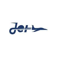 brief Jet vlak logo vector