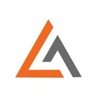 brief een driehoek logo vector