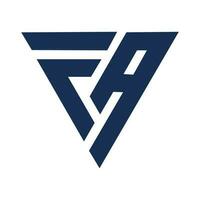 eerste fa monogram brief logo vector