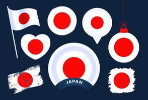 japan vlag vector collectie