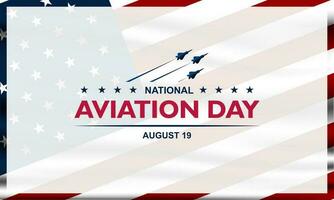nationaal luchtvaart dag augustus 19 achtergrond vector illustratie