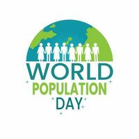 vector ontwerp wereld bevolking dag. vlak ontwerp.falt illustratie. vector