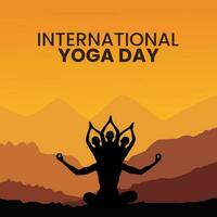 vector ontwerp Internationale yoga dag. vlak ontwerp. vlak illustratie.