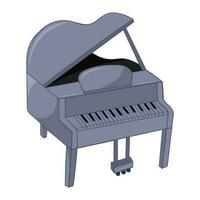 piano, groots piano. muziek, pianist. musical instrument. modern vector vlak ontwerp beeld geïsoleerd Aan wit achtergrond.