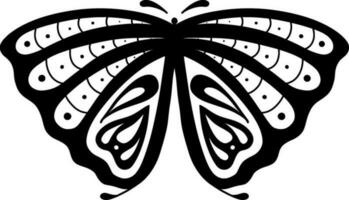 monochroom etnisch vlinder ontwerp. anti stress kleur bladzijde voor volwassenen. hand- getrokken zwart en wit vector illustratie