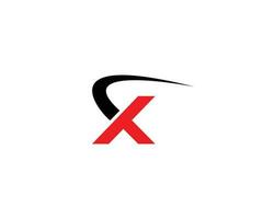 brief X logo ontwerp abstract creatief vector sjabloon.