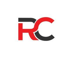 brief rc logo icoon ontwerp symbool sjabloon vector. vector