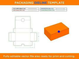 schoen karton doos dieline sjabloon vector