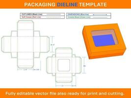 koekje doos, dieline sjabloon vector