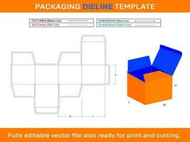 2.82 oz pot kaars doos zorg pakket vector dieline sjabloon