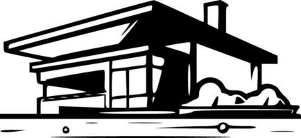 modern huis icoon monochroom vector illustratie