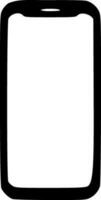 smartphone mobiel icoon Nee scherm vlak zwart contouren vector illustratie