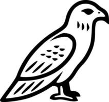 valk vogel zwart contouren monochroom vector illustratie