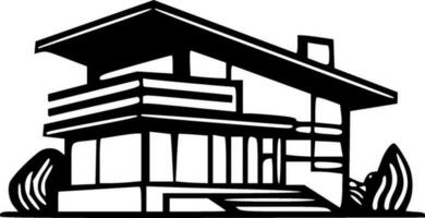 modern huis icoon monochroom vector illustratie