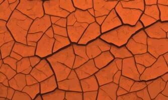 droog en gebroken oranje bodem vector achtergrond , grungy droog kraken uitgedroogd aarde