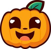 schattig halloween pompoen clip art vector