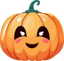 schattig halloween pompoen clip art vector