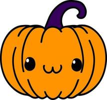 schattig halloween pompoen clip art vector