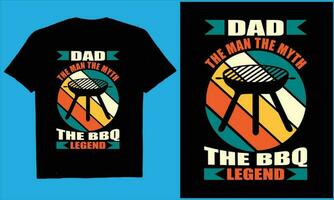 vader de Mens de mythe de bbq legende vector, vintage, typografie, retro, Koken, barbecue, bier, ontwerp, t-shirt, vector