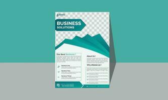 multipurpose bedrijf folder lay-out met groen accent vector