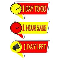 verkoop countdown-badges vector
