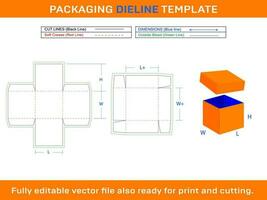 uitleg doos, opslagruimte doos dieline sjabloon vector