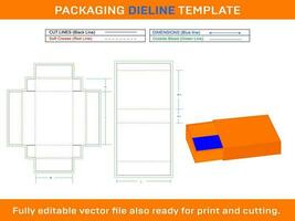 brand bij elkaar passen doos, dieline sjabloon vector