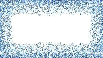 blauw schitteren kader met sparkles Aan wit achtergrond vector