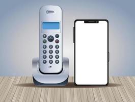 draadloze telefoon- en smartphoneapparaten vector