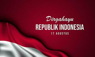 Indonesië onafhankelijkheid dag achtergrond ontwerp. vector