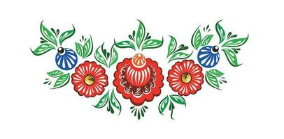 patroon van bloemen en bessen. bloemen in de tuin. gorodets schilderij Russisch folklore.vector illustratie. vector