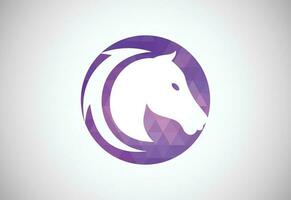 laag poly en creatief paard hoofd logo ontwerp vector ontwerp sjabloon