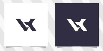 brief vk kv logo ontwerp vector