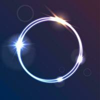 gloeiend lichtgevend neon vector ring glimmend sjabloon ontwerp