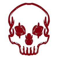 schedel hoofd illustratie kunst mascotte logo vector