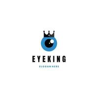 oog koning logo ontwerp, oog combineren met kroon logo ontwerp modern concept vector