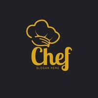 chef hoed logo en icoon vector ontwerp sjabloon