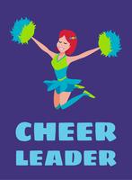 Cheerleader-poster vector