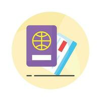 voorzichtig bewerkte vector ontwerp van paspoort in modieus stijl, premie icoon gemakkelijk naar gebruik