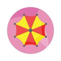 een paraplu icoon vertegenwoordigt bescherming van regen of zon, modern vector van zonnescherm