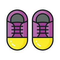 een comfortabel schoen tonen sportschoenen in modern stijl, klaar naar gebruik icoon vector