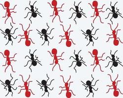 mier en zwart en rood naadloos patroon vectorontwerp vector